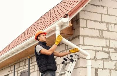 Pose et remplacement de gouttières à Engins